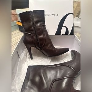 Nine West Pointy Toe Boots - Brown